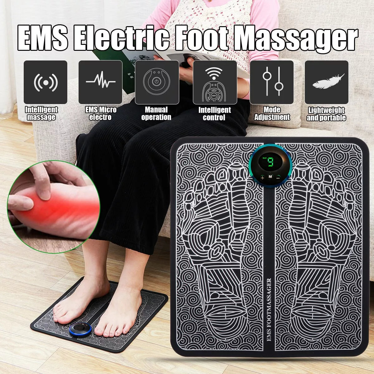 ZenPod™ Masajeador De Pies Electrico Portatil
